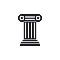 römisches Säulensymbol, einfacher Stil vektor
