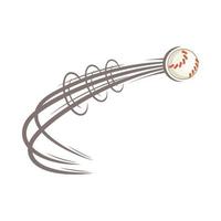 Baseball-Ball-Fly-Symbol, Cartoon-Stil vektor