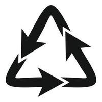 Recycling-Dreieck-Symbol, einfachen Stil vektor