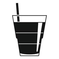 tonic cocktail ikon, enkel stil vektor