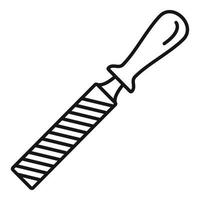 Symbol für Raspeldatei-Werkzeug, Umrissstil vektor