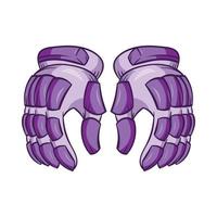 ein Paar Hockeyhandschuhe Symbol, Cartoon-Stil vektor