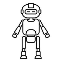 Mechaniker-Roboter-Symbol, Umrissstil vektor