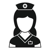 Sanitäter-Krankenschwester-Symbol, einfacher Stil vektor