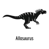 Allosaurus-Symbol, einfacher Stil. vektor