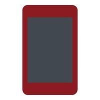 rotes Tablet-Symbol, flacher Stil vektor