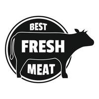 Bestes Frischfleisch-Logo, einfacher Stil vektor