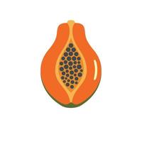Papaya-Symbol, flacher Stil vektor