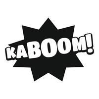 Comic-Boom-Kaboom-Ikone, einfacher schwarzer Stil vektor