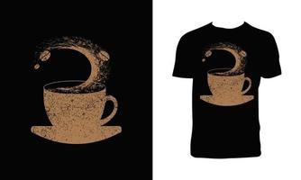 Sturm in einem Tasse Kaffee-T-Shirt-Design vektor