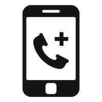 Privatklinik-Smartphone-Symbol, einfacher Stil vektor