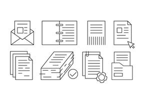 Fria Linear Office-dokument och papper vektor