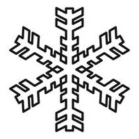 Weihnachts-Schneeflocke-Symbol, Umriss-Stil vektor