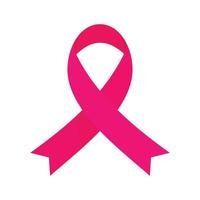 rosa band Stöd bröst cancer ikon, platt stil vektor