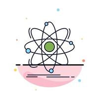 atom wissenschaft chemie physik nuklearer flacher farbsymbolvektor vektor