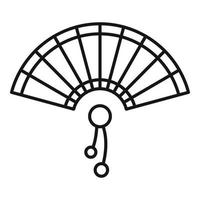 japanisches Handfächersymbol, Umrissstil vektor