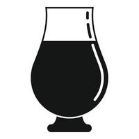 bartender öl glas ikon, enkel stil vektor