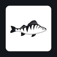 abborre fisk ikon, enkel stil vektor