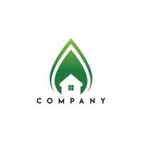 Klempner-Logo für Wohngebäude, Drop-Logo für Zuhause vektor
