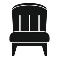 soffa fåtölj ikon, enkel stil vektor