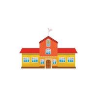 Schulgebäude-Symbol, Cartoon-Stil vektor