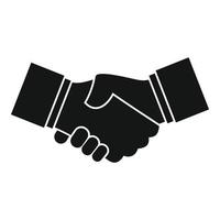 Business-Handshake-Symbol, einfacher Stil vektor