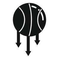 Basketball-Schwerkraft-Symbol, einfacher Stil vektor