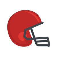 American-Football-Helm-Symbol, flacher Stil vektor