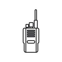 bärbar radio transceiver ikon, översikt stil vektor