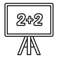 Unterrichtstafel-Symbol, Umrissstil vektor