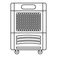 Symbol für mobile Hausklimaanlage, Umrissstil vektor