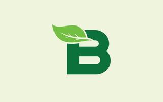 b Logoblatt für Identität. Naturschablonen-Vektorillustration für Ihre Marke. vektor