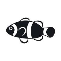 söt clown fisk ikon, enkel stil vektor
