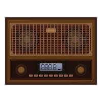 alte Vintage-Radio-Ikone, Cartoon-Stil vektor