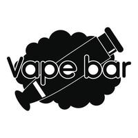 Vape-Bar-Logo, einfacher Stil vektor