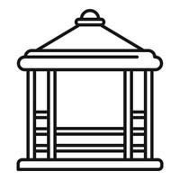 Patio-Pavillon-Symbol, Umrissstil vektor