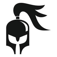 Ritterhelm-Symbol, einfacher Stil vektor