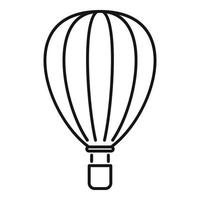 gestreiftes Luftballon-Symbol, Umrissstil vektor