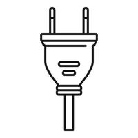 Retro-Drahtstecker-Symbol, Umrissstil vektor