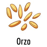 Orzo-Symbol, Cartoon-Stil vektor