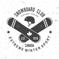 Snowboard-Club. Vektor-Illustration. konzept für hemd, druck, stempel oder t-stück. vektor