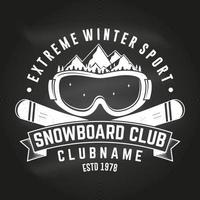 Snowboard-Club. Vektor-Illustration. konzept für hemd, druck, stempel oder t-stück. vektor