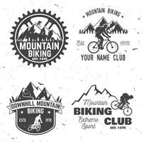 Satz von Mountainbike-Clubs. Vektor-Illustration. vektor