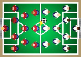 Subbuteo Fußball Illustration Vektor