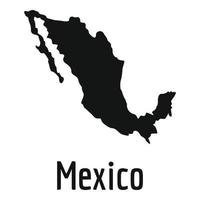 mexico Karta i svart vektor enkel