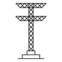 elektrisk torn ikon, översikt stil vektor