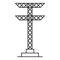 Elektroturm-Symbol, Umrissstil vektor