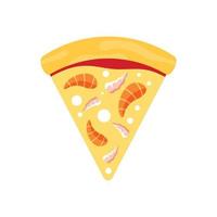 hav mat pizza ikon, platt stil vektor