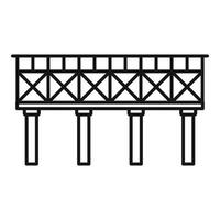 Eisenbahnbrücke Symbol, Outline-Stil vektor