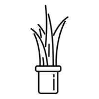 Sukkulenten-Pflanzentopf-Symbol, Umrissstil vektor